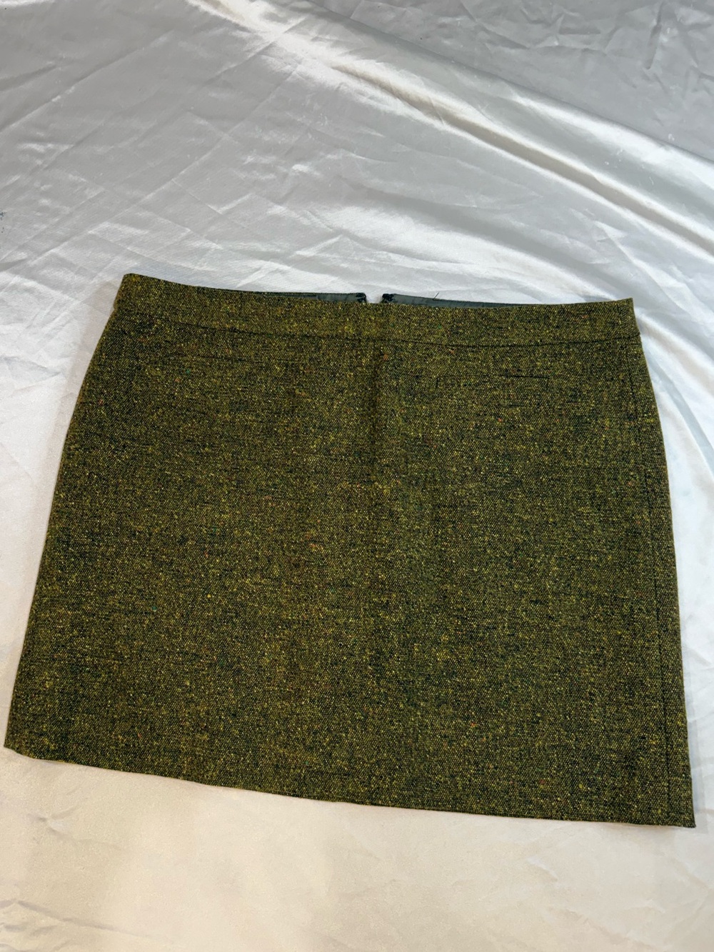 LOFT Olive Green Tweed Mini Skirt